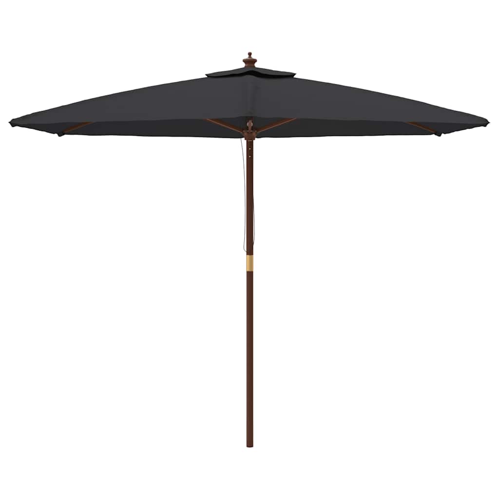 Vidaxx Sonnenschirm mit Holzstange 299x240 cm schwarz
