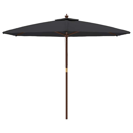 Vidaxx Sonnenschirm mit Holzstange 299x240 cm schwarz