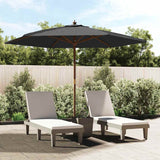 Vidaxx Sonnenschirm mit Holzstange 299x240 cm schwarz