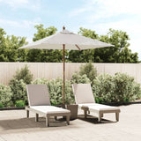 Vidaxl parasol met houten paal 198x198x231 cm zandkleurig