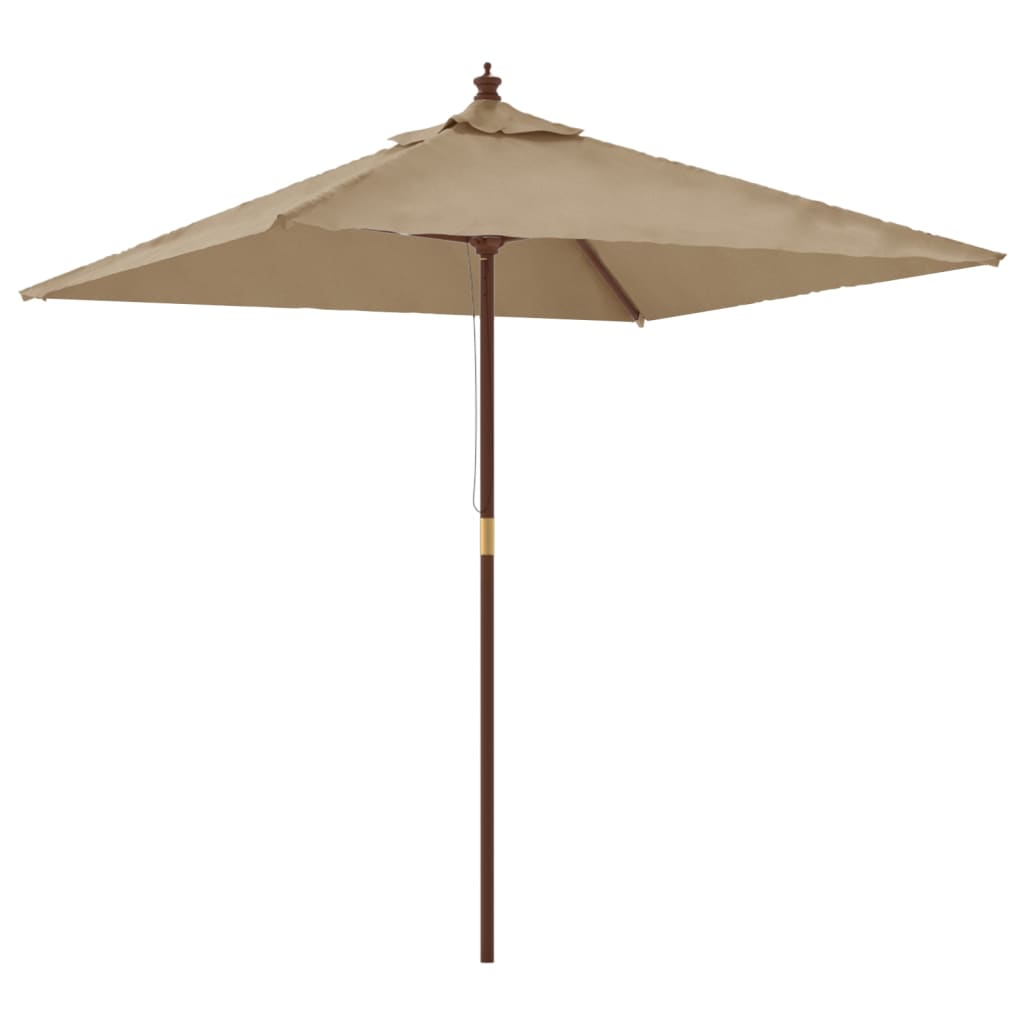 VidaXL Sonnenschirm mit Holzstange 198x198x231 cm Taupe