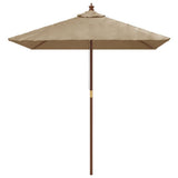 VidaXL Sonnenschirm mit Holzstange 198x198x231 cm Taupe
