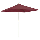 VidaXL Sonnenschirm mit Holzstange 198x198x231 cm burgunderrot