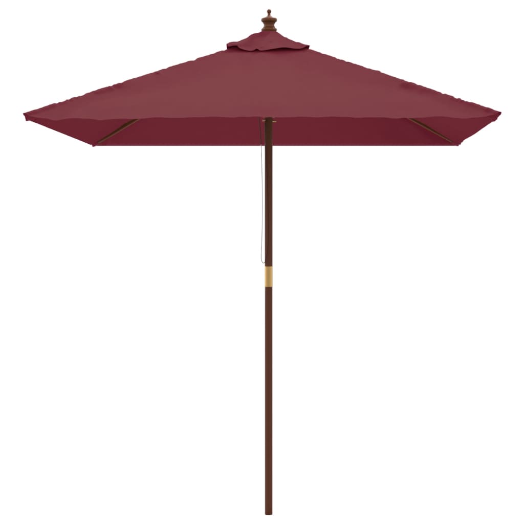 VidaXL Sonnenschirm mit Holzstange 198x198x231 cm burgunderrot