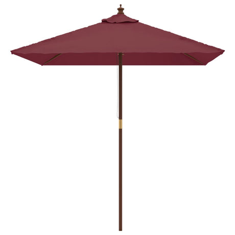 VidaXL Sonnenschirm mit Holzstange 198x198x231 cm burgunderrot