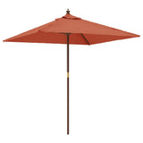Vidaxx Sonnenschirm mit Holzstange 198x198x231 cm terrakottafarben