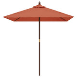 Vidaxl Parasol z drewnianym słupem 198x198x231 cm Terracotta -colored