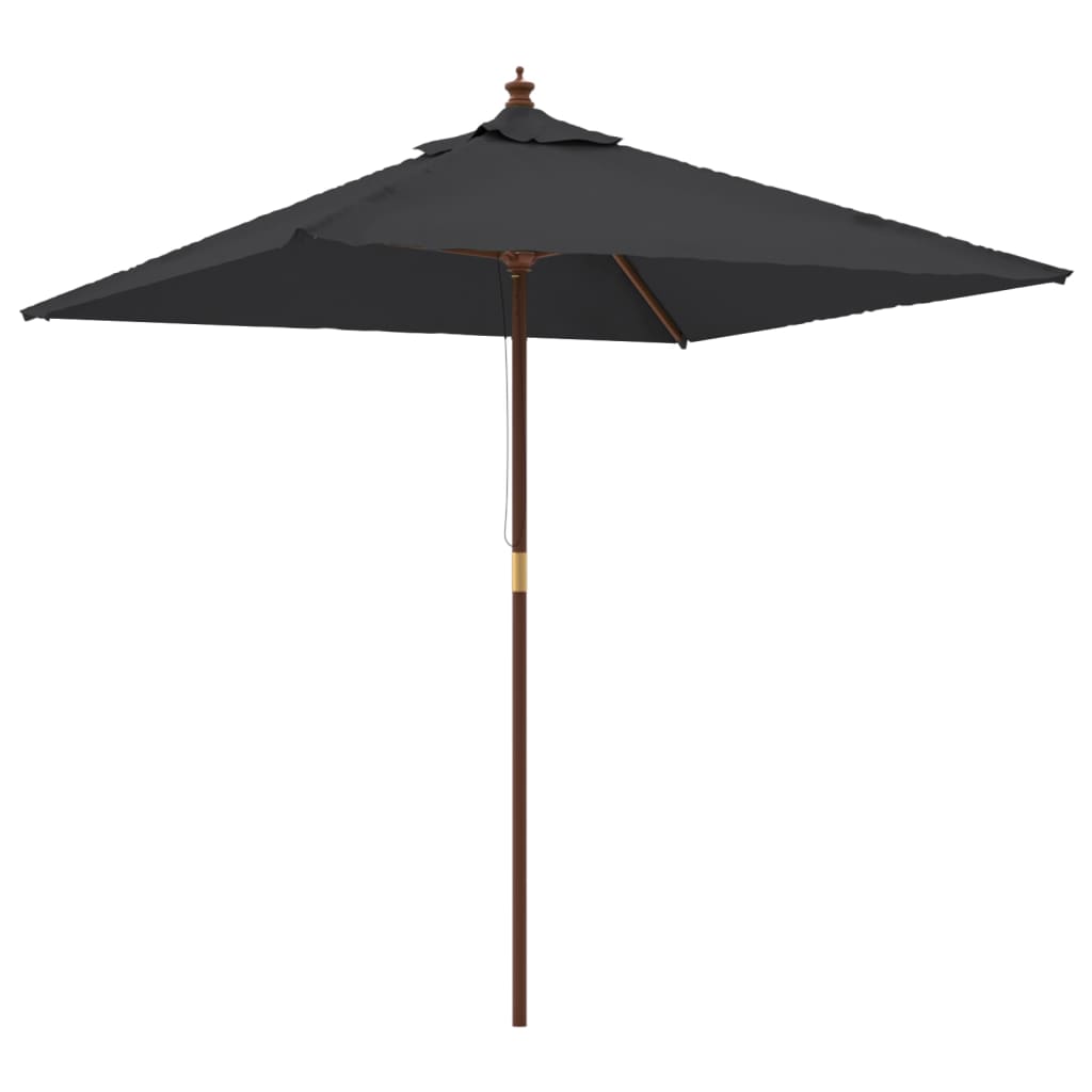 Vidaxx Sonnenschirm mit Holzstange 198x198x231 cm schwarz