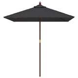 Vidaxx Sonnenschirm mit Holzstange 198x198x231 cm schwarz