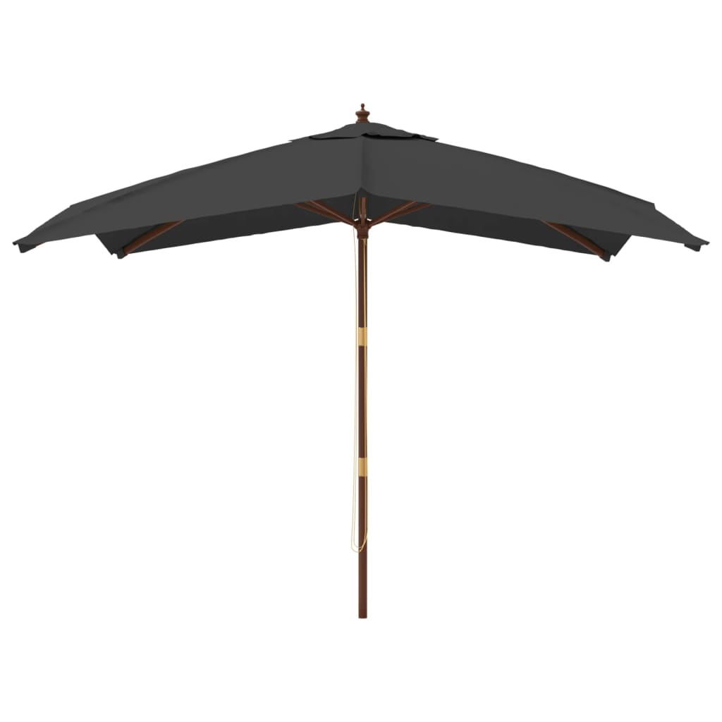 Vidaxx Sonnenschirm mit Holzmast 300x300x273 cm Anthrazit