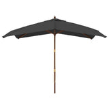 Vidaxx Sonnenschirm mit Holzmast 300x300x273 cm Anthrazit