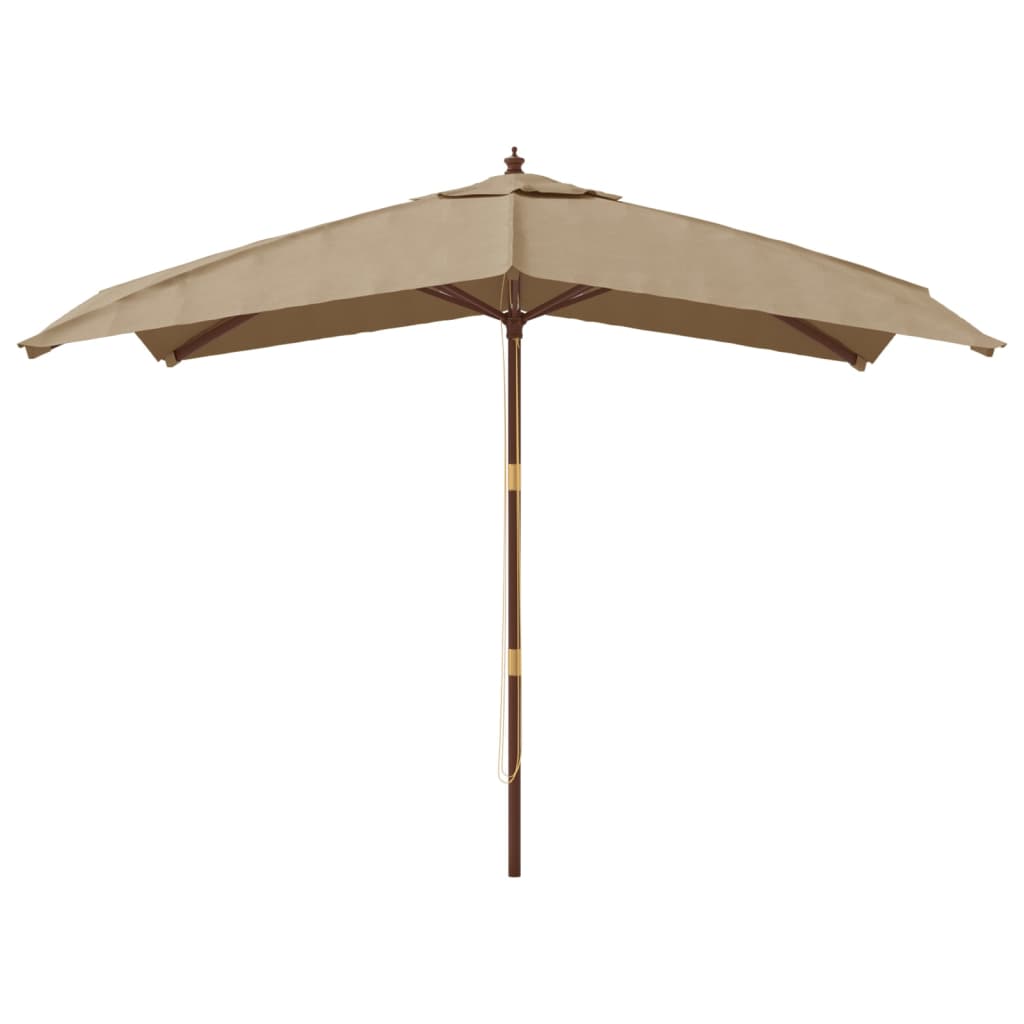 Vidaxx Sonnenschirm mit Holzstange 300x300x273 cm Taupe