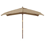 Vidaxl -parasol med træpol 300x300x273 cm taupe