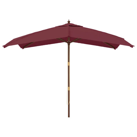 VidaXL Sonnenschirm mit Holzstange 300x300x273 cm Burgunderrot