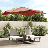 Vidaxx Sonnenschirm mit Holzmast 300x300x273 cm terrakottafarben