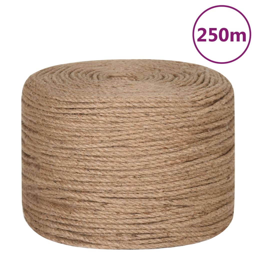 Vidaxl rep 250 m lång 6 mm tjock jute