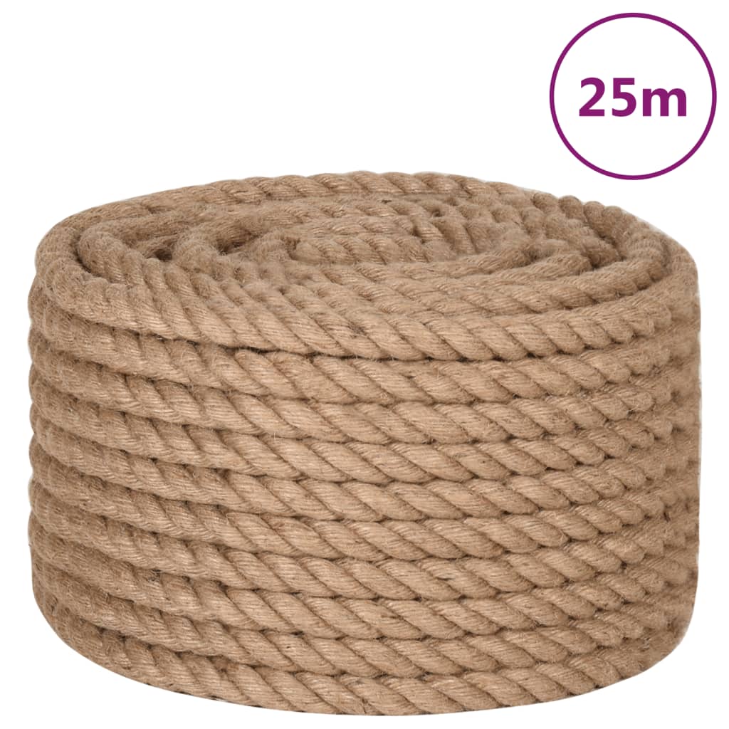 Vidaxl rep 25 m lång 20 mm tjock jute