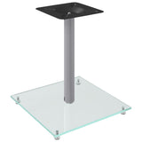 Vidaxl-Lautsprecherständer, 2 Stück, 1 Säule, gehärtetes Glas, silberfarben
