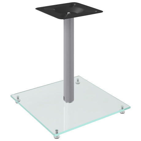 Vidaxl-Lautsprecherständer, 2 Stück, 1 Säule, gehärtetes Glas, silberfarben
