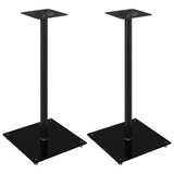 Estándares de altavoz Vidaxl 2 PCS 1 Pilar de vidrio endurecido Negro