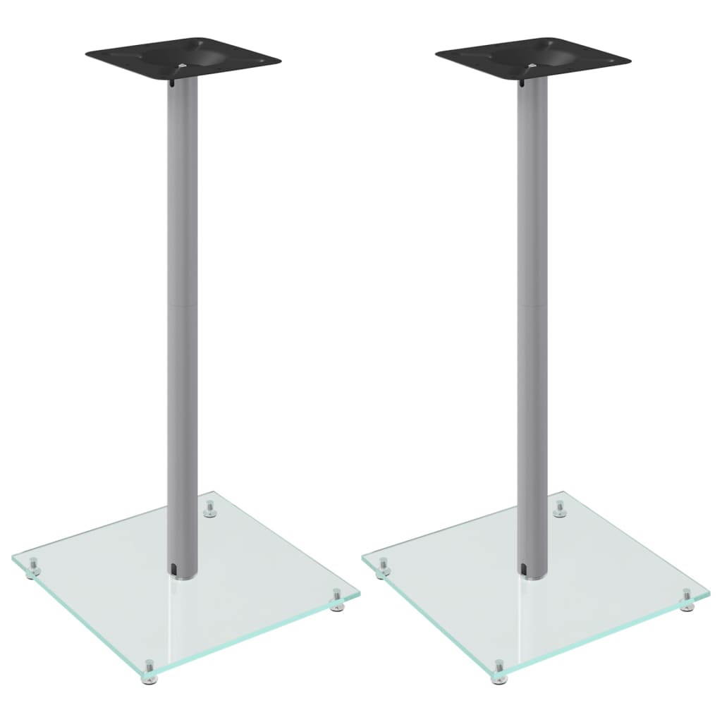 Vidaxl Lautsprecher Normen 2 PCS 1 Pillar Hardned Glas Sëlwerfaarf faarweg