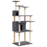 Vidaxl Katzenmöbel mit Sisal-Kratzstämmen 166 cm dunkelgrau