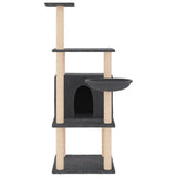Vidaxl Katzenmöbel mit Sisal-Kratzstämmen 132 cm dunkelgrau