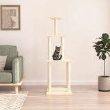 Vidaxl Katzenmöbel mit Sisal-Kratzstämmen 149 cm cremefarben