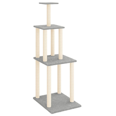 Vidaxl Katzenmöbel mit Sisal-Kratzstämmen 149 cm hellgrau