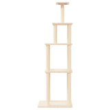 Vidaxl Katzenmöbel mit Sisal-Kratzstämmen 183 cm cremefarben