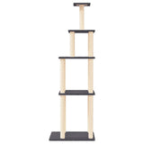 Vidaxl Katzenmöbel mit Sisal-Kratzstämmen 183 cm dunkelgrau