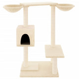 Vidaxl -Katzenmöbel mit Kratzpfosten 82 cm creme -gelenkt