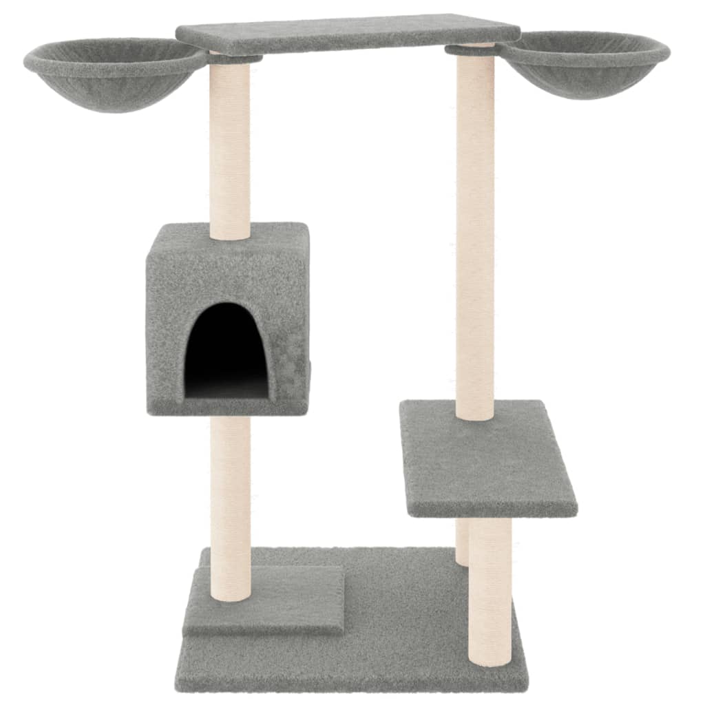 Muebles de gato de Vidaxl con postes de rascado 82 cm de gris claro