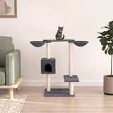 Meubles de chat vidaxl avec poteaux de grattage 82 cm gris foncé