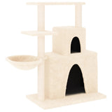 Muebles de gato de Vidaxl con postes de rascado de sisal 83 cm de crema