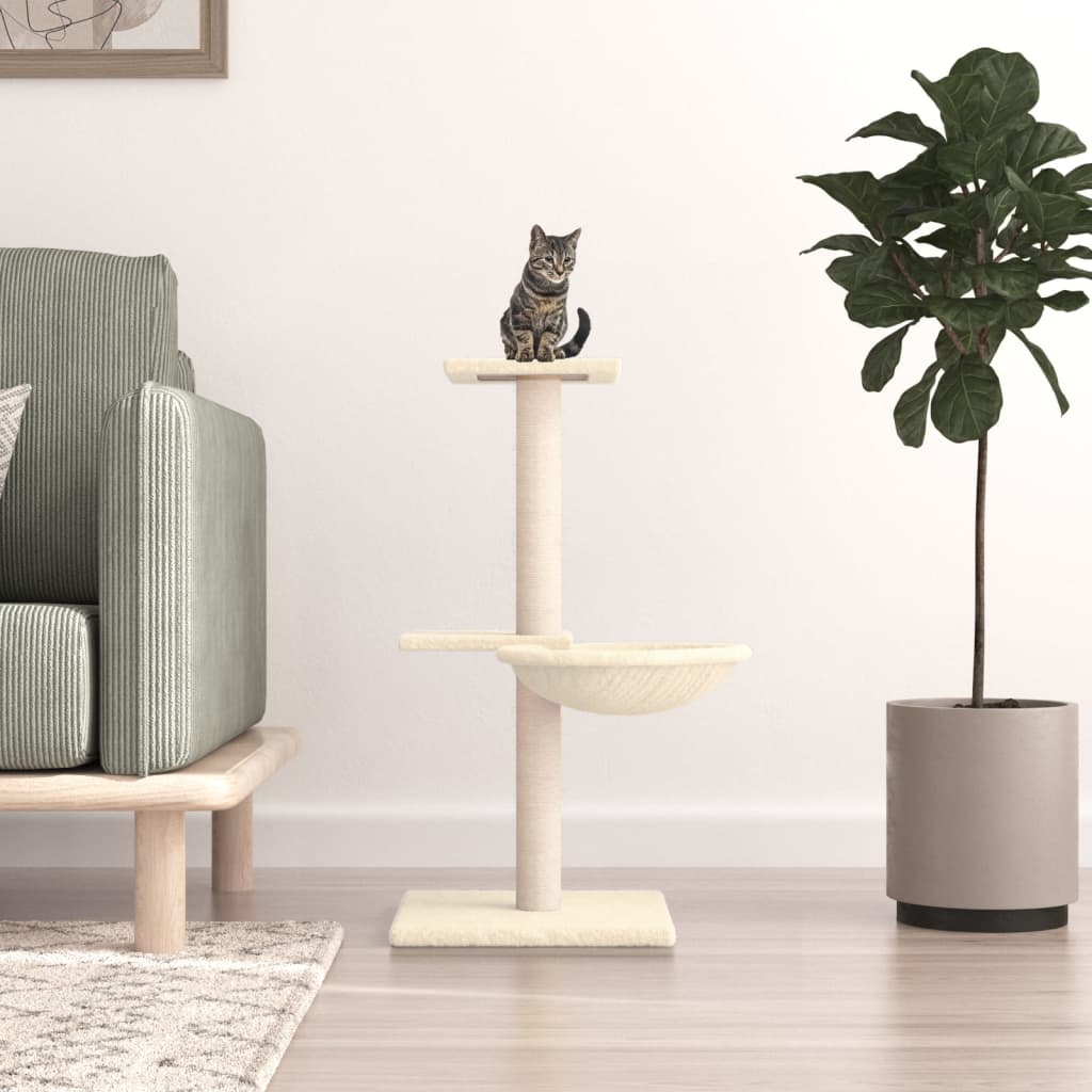 Vidaxl Cat Furniture avec Sisal Scratch Posts 72 cm Crème -Colored