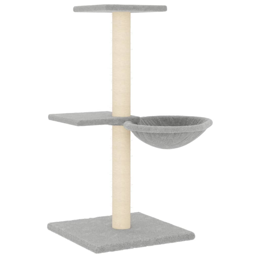 Vidaxl cat furniture with sisal scratching posts 72 cm light gray