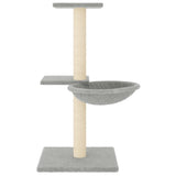 Vidaxl cat furniture with sisal scratching posts 72 cm light gray