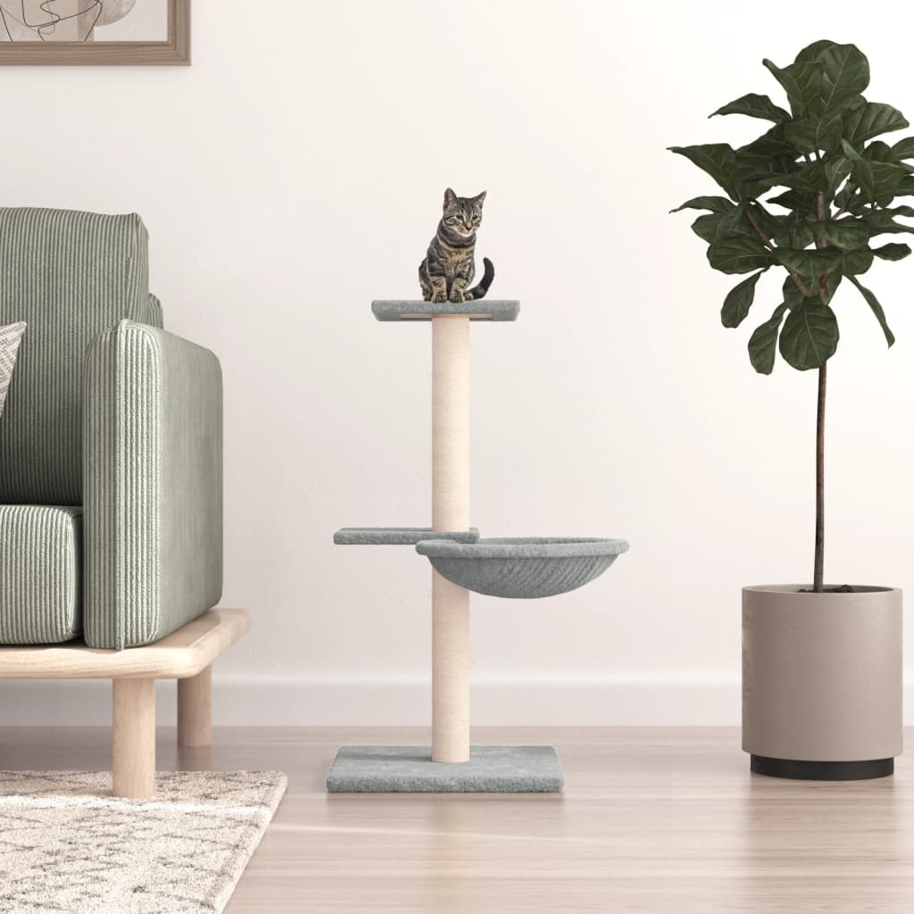 Vidaxl cat furniture with sisal scratching posts 72 cm light gray