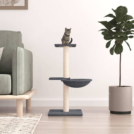 Vidaxl -Katzenmöbel mit Sisal -Kratzerpfosten 72 cm dunkelgrau