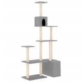 Vidaxl Katzenmöbel mit Sisal-Kratzstämmen 180 cm hellgrau
