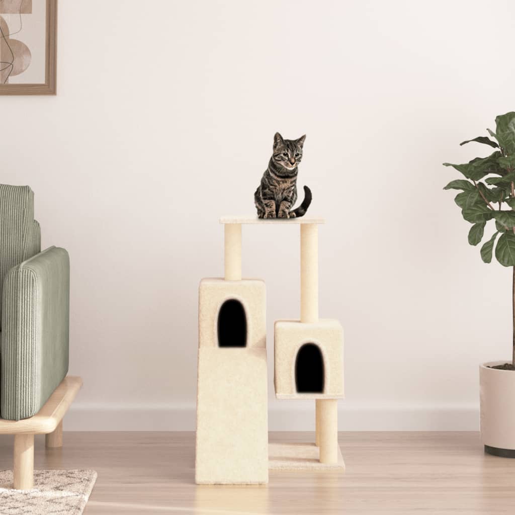 Muebles de gato de Vidaxl con postes de rascado de sisal 82 cm de crema