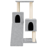 Vidaxl -Katzenmöbel mit Sisal -Kratzerpfosten 82 cm hellgrau