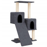 Muebles de gato de Vidaxl con postes de rascado de sisal 82 cm de gris oscuro