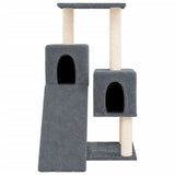 Muebles de gato de Vidaxl con postes de rascado de sisal 82 cm de gris oscuro