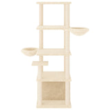 Vidaxl Katzenmöbel mit Sisal-Kratzstämmen 147 cm cremefarben