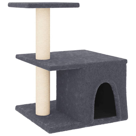 Vidaxl -Katzenmöbel mit Sisal -Kratzerpfosten 48 cm dunkelgrau