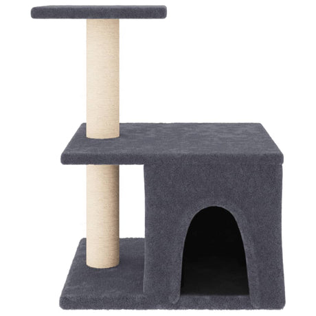 Vidaxl -Katzenmöbel mit Sisal -Kratzerpfosten 48 cm dunkelgrau