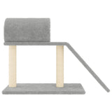 Muebles de gato de Vidaxl con túnel y escalera 55.5 cm de gris claro