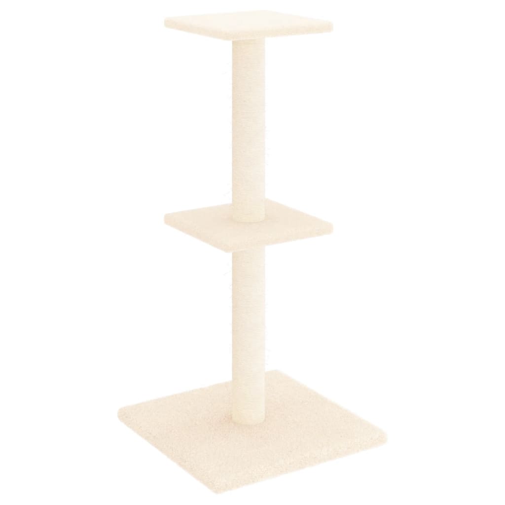 Muebles de gato de Vidaxl con postes de rascado de sisal 73 cm de crema